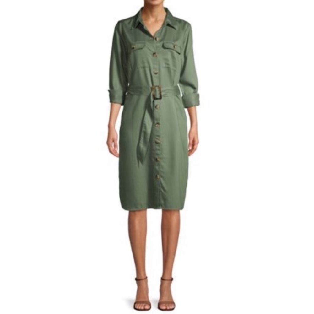 Time and Tru women’s Woven Utility Shirt Dress never worn; size medium (8-10)